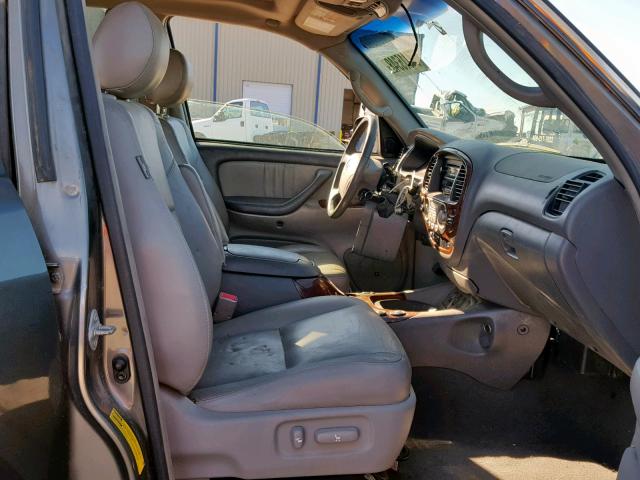 5TDBT48A25S254544 - 2005 TOYOTA SEQUOIA LI GRAY photo 5