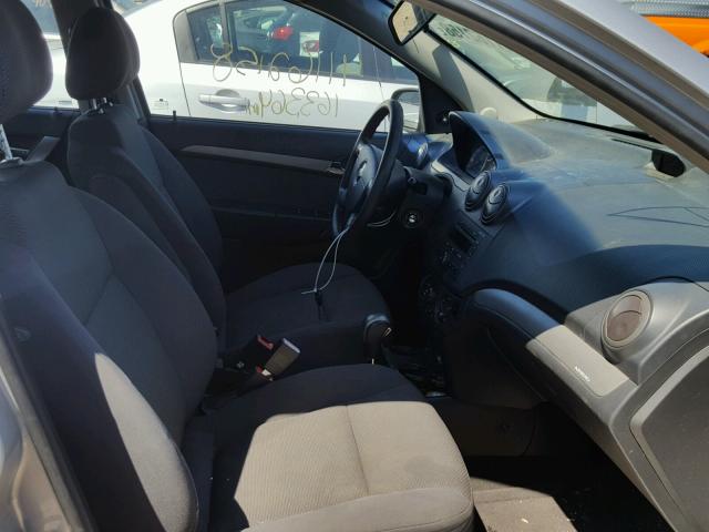 KL1TD56658B270391 - 2008 CHEVROLET AVEO BASE Gümüş foto 5