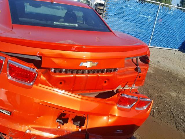 2G1FA1E3XC9126109 - 2012 CHEVROLET CAMARO LS ORANGE photo 9