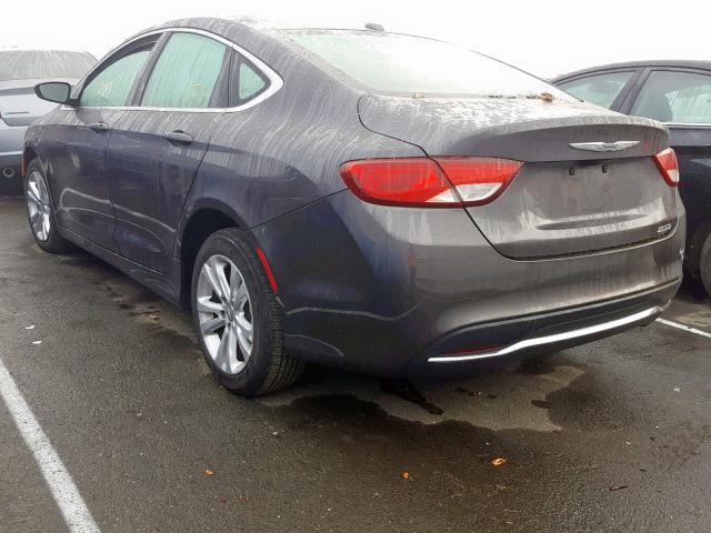 1C3CCCAB4GN129608 - 2016 CHRYSLER 200 LIMITE GRAY photo 3