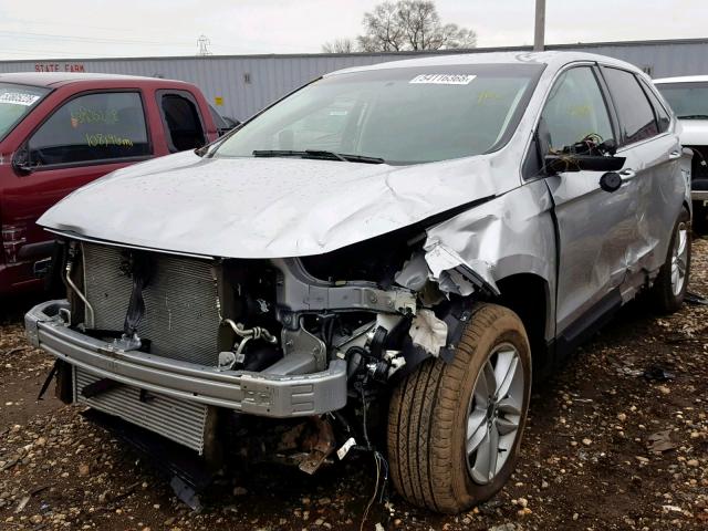 2FMPK4J98HBB52188 - 2017 FORD EDGE SEL SILVER photo 2