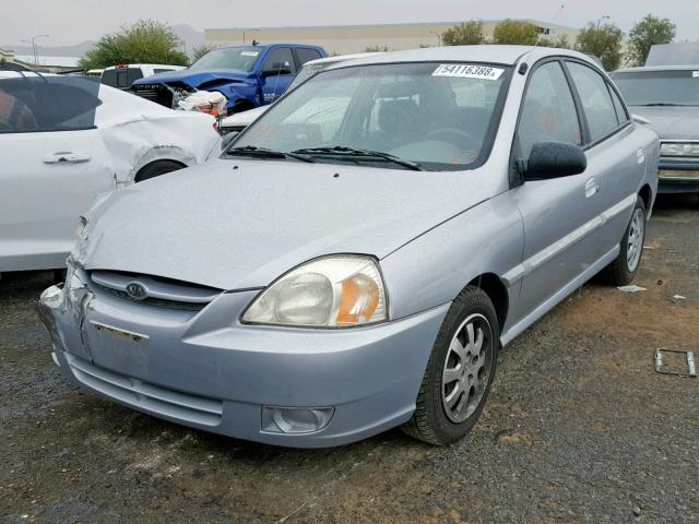 KNADC125556402332 - 2005 KIA RIO SILVER photo 2