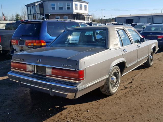 2MEBM75F2KX611654 - 1989 MERCURY GRAND MARQ GRAY photo 4