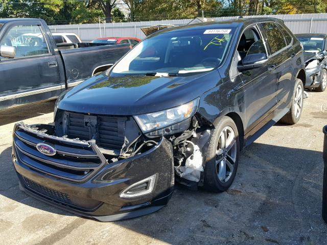 2FMPK4AP2HBB30184 - 2017 FORD EDGE SPORT BLACK photo 2