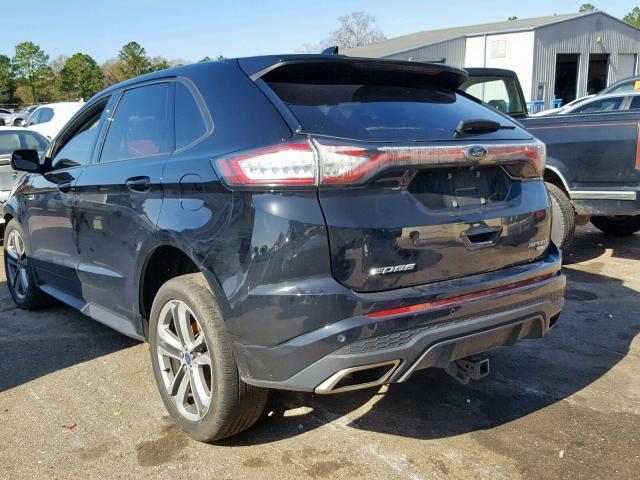 2FMPK4AP2HBB30184 - 2017 FORD EDGE SPORT BLACK photo 3