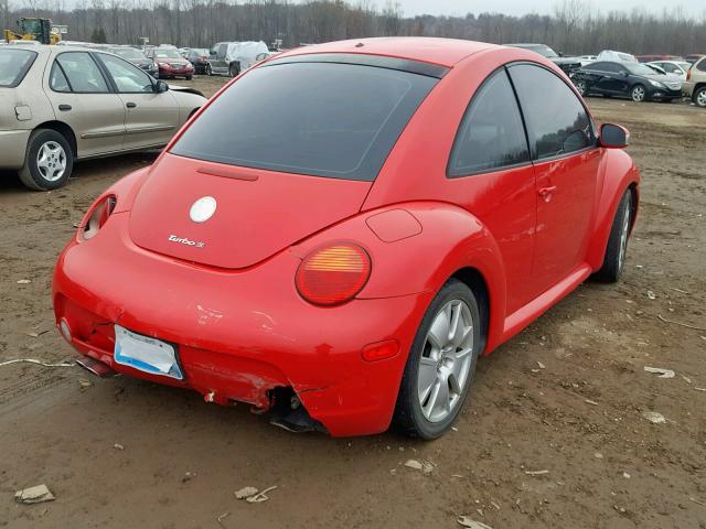 3VWFE31C64M409691 - 2004 VOLKSWAGEN NEW BEETLE RED photo 4