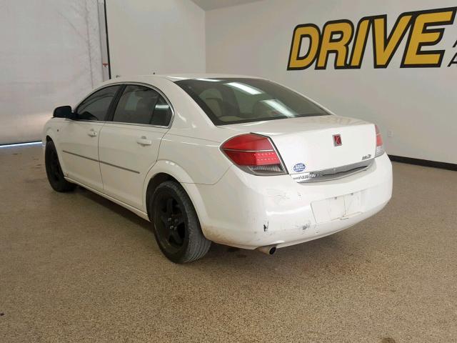 1G8ZS57B48F269255 - 2008 SATURN AURA XE WHITE photo 3