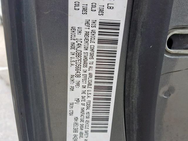 1C4NJDBB7ED566438 - 2014 JEEP COMPASS SP 灰色 照片 10