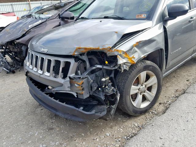 1C4NJDBB7ED566438 - 2014 JEEP COMPASS SP GRAY photo 9