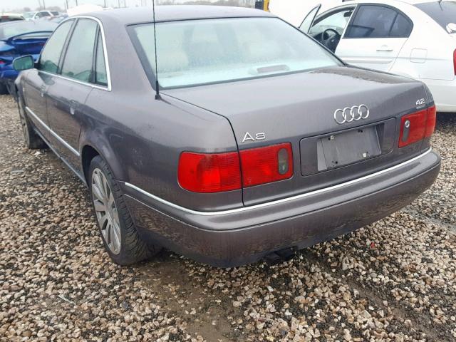 WAUBG34D6XN000680 - 1999 AUDI A8 QUATTRO BROWN photo 3