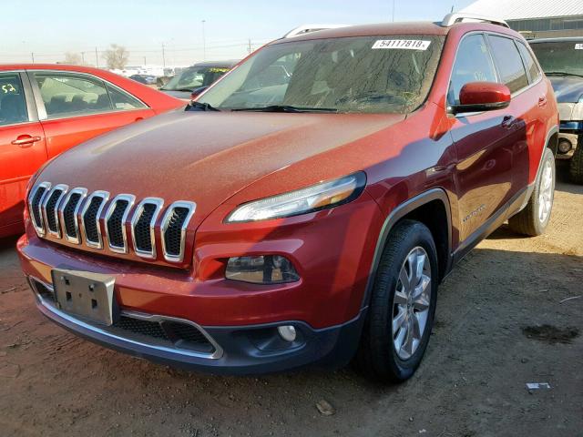 1C4PJMDS2EW243523 - 2014 JEEP CHEROKEE L RED photo 2