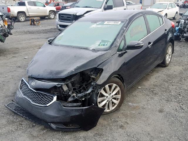 KNAFX4A83E5180311 - 2014 KIA FORTE EX BLACK photo 2