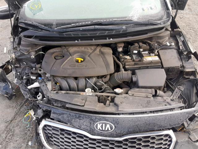 KNAFX4A83E5180311 - 2014 KIA FORTE EX BLACK photo 7