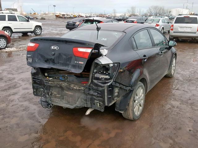 KNADN4A39E6416259 - 2014 KIA RIO EX BLACK photo 4