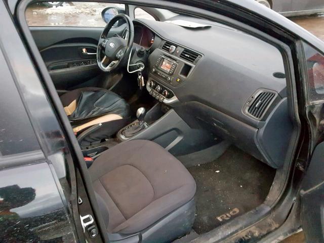 KNADN4A39E6416259 - 2014 KIA RIO EX BLACK photo 5