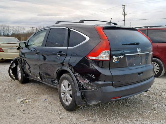 2HKRM4H77EH627289 - 2014 HONDA CR-V EXL BLACK photo 3