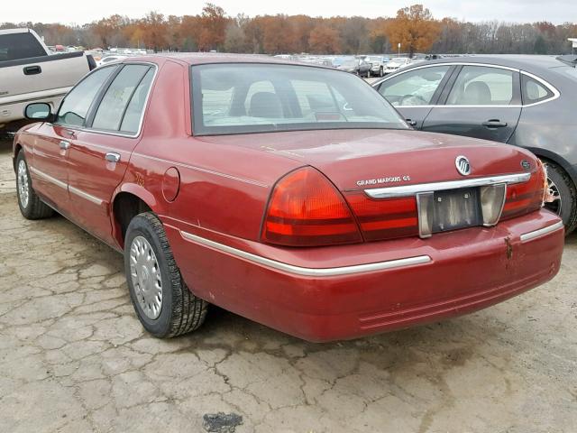 2MEFM74W23X654542 - 2003 MERCURY GRAND MARQ RED photo 3