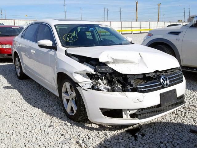 1VWBH7A36CC109386 - 2012 VOLKSWAGEN PASSAT SE WHITE photo 1