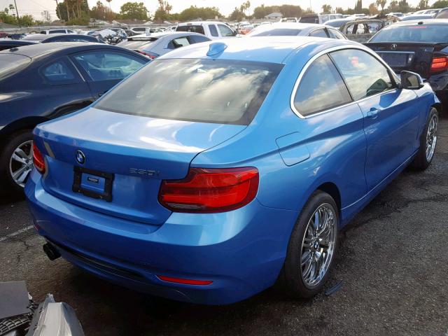 WBA2J1C52JVD09184 - 2018 BMW 230I BLUE photo 4