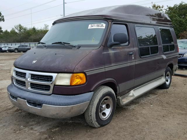 2B6HB11Y21K542499 - 2001 DODGE RAM VAN B1 BURGUNDY photo 2