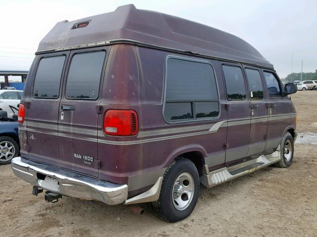 2B6HB11Y21K542499 - 2001 DODGE RAM VAN B1 BURGUNDY photo 4