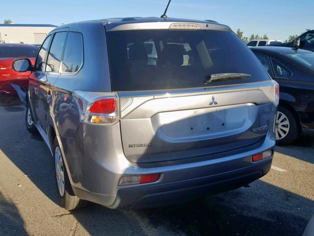 JA4AD2A39EZ007751 - 2014 MITSUBISHI OUTLANDER GRAY photo 3