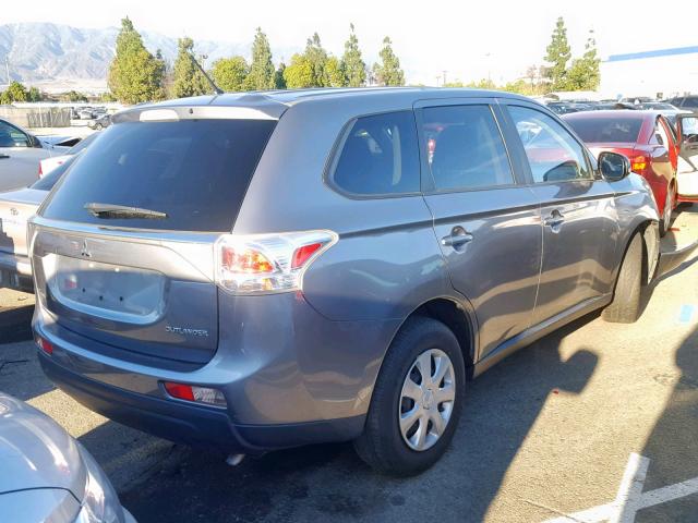 JA4AD2A39EZ007751 - 2014 MITSUBISHI OUTLANDER GRAY photo 4