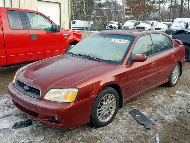 4S3BE635837203377 - 2003 SUBARU LEGACY L RED photo 2