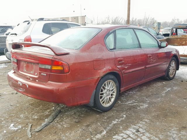 4S3BE635837203377 - 2003 SUBARU LEGACY L RED photo 4