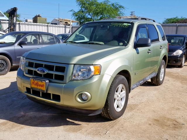 1FMCU49399KA17639 - 2009 FORD ESCAPE HYB GREEN photo 2