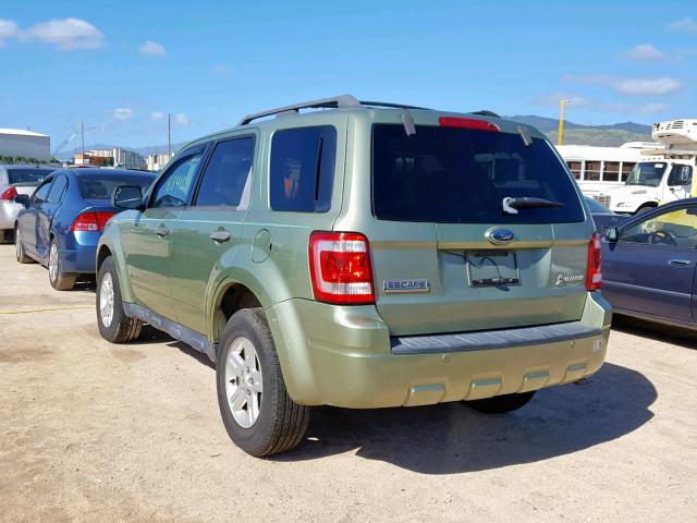 1FMCU49399KA17639 - 2009 FORD ESCAPE HYB GREEN photo 3