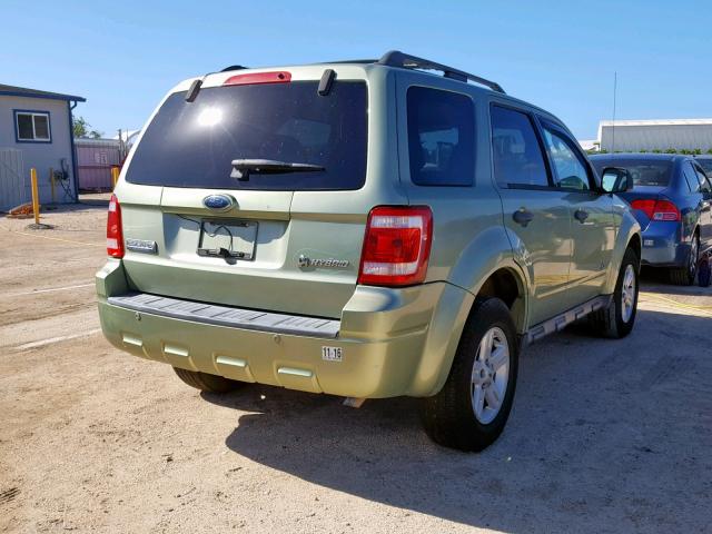 1FMCU49399KA17639 - 2009 FORD ESCAPE HYB GREEN photo 4