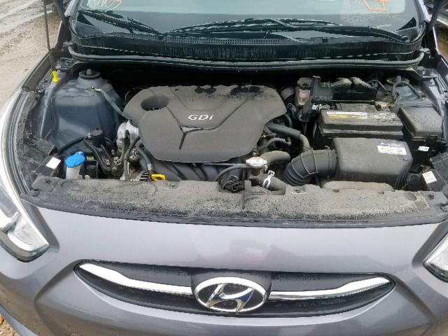 KMHCT5AEXFU228273 - 2015 HYUNDAI ACCENT GS GRAY photo 7