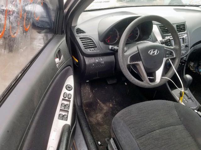 KMHCT5AEXFU228273 - 2015 HYUNDAI ACCENT GS GRAY photo 9