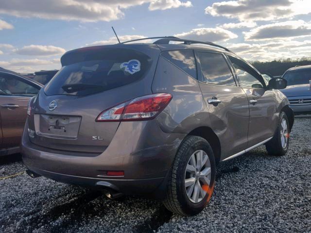 JN8AZ1MU7DW201673 - 2013 NISSAN MURANO S BROWN photo 4