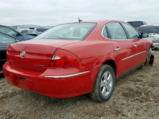 2G4WC582981156750 - 2008 BUICK LACROSSE C RED photo 4