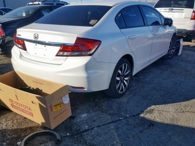 19XFB2F92FE014021 - 2015 HONDA CIVIC EXL WHITE photo 4