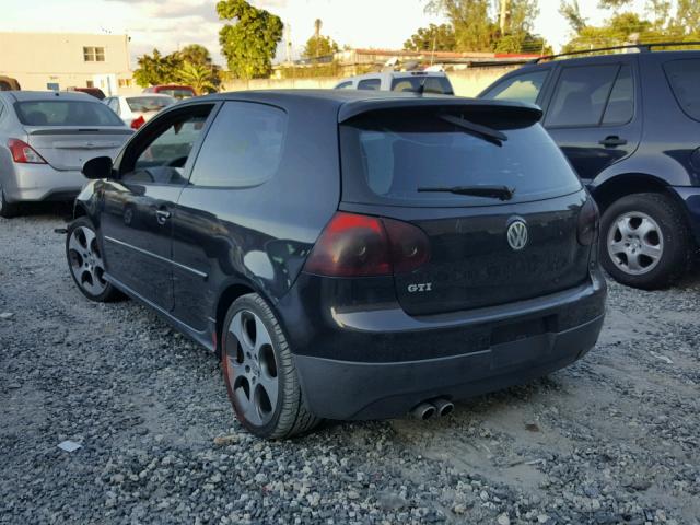 WVWFV71K07W011883 - 2007 VOLKSWAGEN NEW GTI FA BLACK photo 3