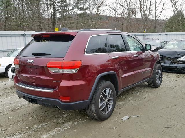 1C4RJFBG5HC734628 - 2017 JEEP GRAND CHER RED photo 4