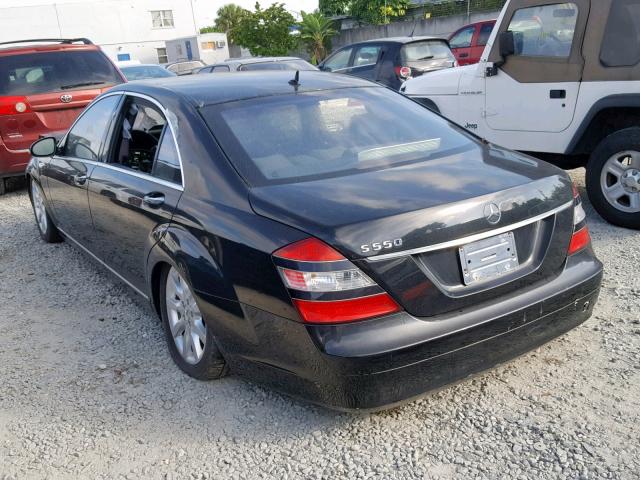 WDDNG71X37A145727 - 2007 MERCEDES-BENZ S 550 BLACK photo 3