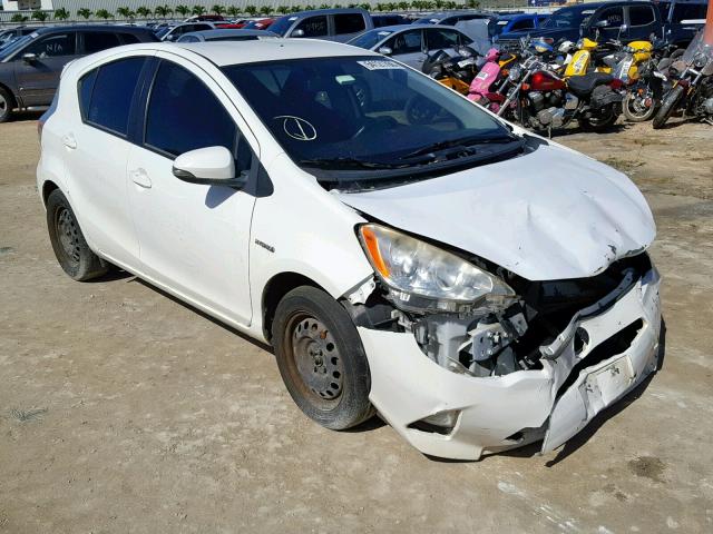 JTDKDTB34D1054584 - 2013 TOYOTA PRIUS C WHITE photo 1