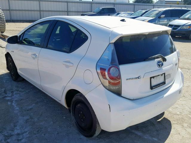 JTDKDTB34D1054584 - 2013 TOYOTA PRIUS C WHITE photo 3