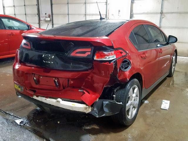 1G1RH6E4XCU122918 - 2012 CHEVROLET VOLT RED photo 4