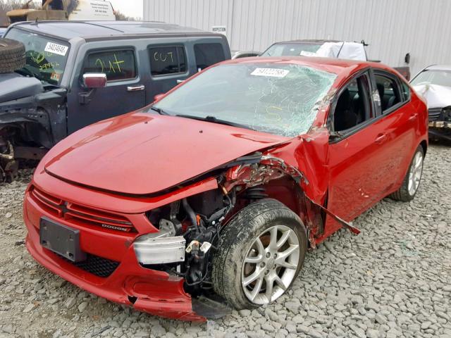 1C3CDFBA8DD284667 - 2013 DODGE DART SXT RED photo 2