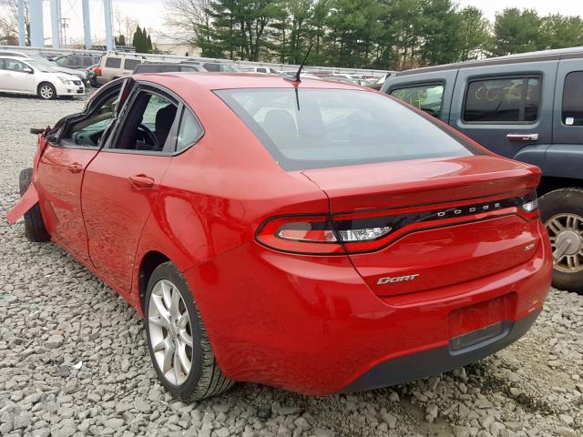 1C3CDFBA8DD284667 - 2013 DODGE DART SXT RED photo 3