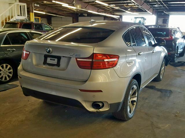 5UXFG2C52E0H10082 - 2014 BMW X6 XDRIVE3 SILVER photo 4