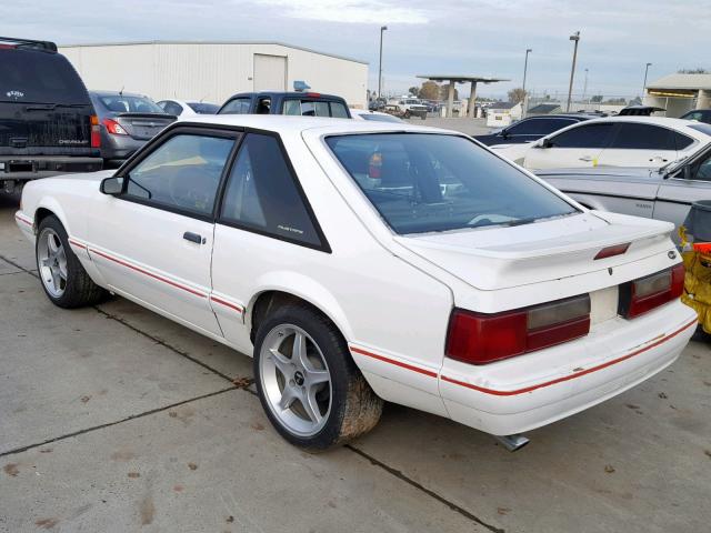 1FABP41AXJF239580 - 1988 FORD MUSTANG LX WHITE photo 3