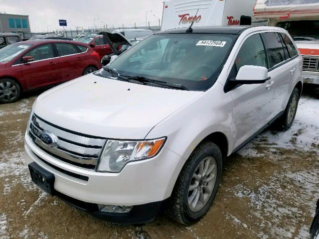 2FMDK48C69BA46330 - 2009 FORD EDGE SEL WHITE photo 2