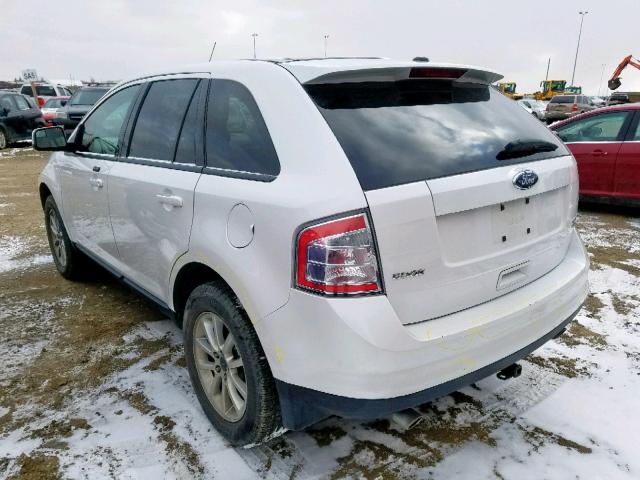 2FMDK48C69BA46330 - 2009 FORD EDGE SEL WHITE photo 3