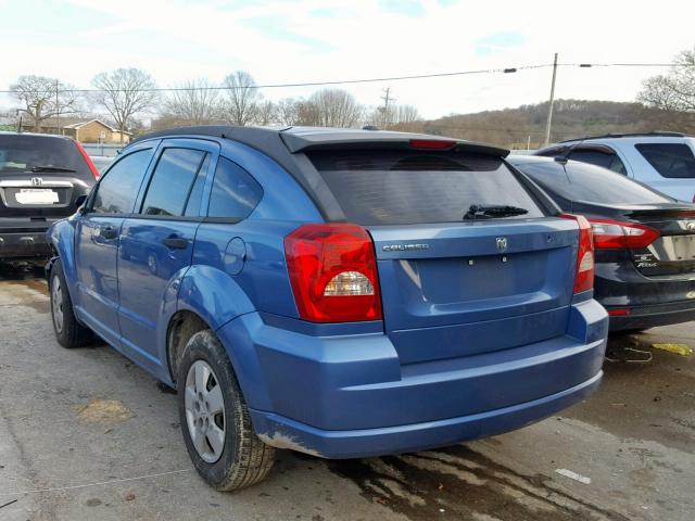 1B3HB28BX7D126465 - 2007 DODGE CALIBER BLUE photo 3